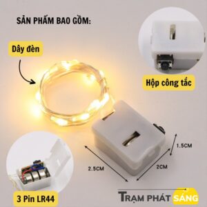 Đèn led đom đóm trang trí hộp quà tặng 8W dùng pin