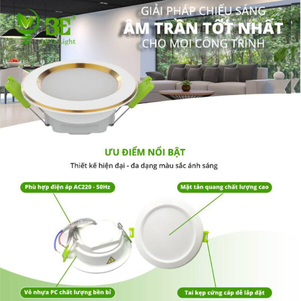 Đèn led âm trần dạng chùm (downlight)