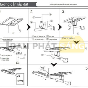 Hướng dẫn lắp đặt đèn đường năng lượng mặt trời 300W