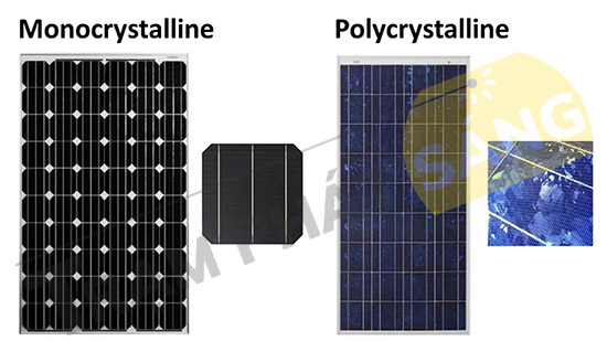 Cấu trúc tinh thể của monocrystalline và polycrystalline