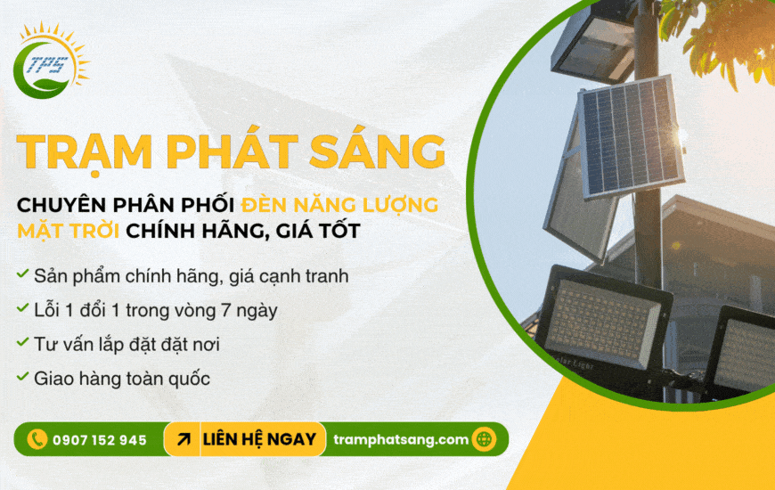 Mua đèn LED năng lượng mặt trời chính hãng, giá tốt tại Trạm Phát Sáng