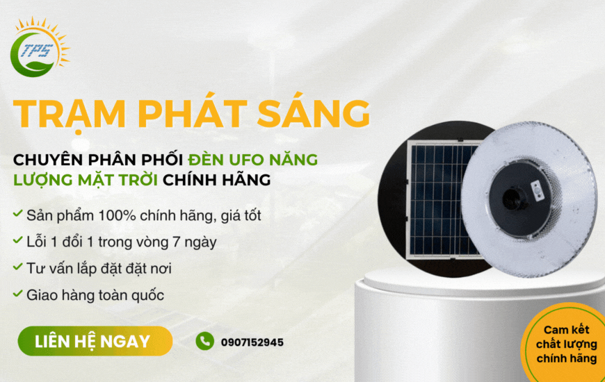 Mua đèn UFO năng lượng mặt trời tại Trạm Phát Sáng